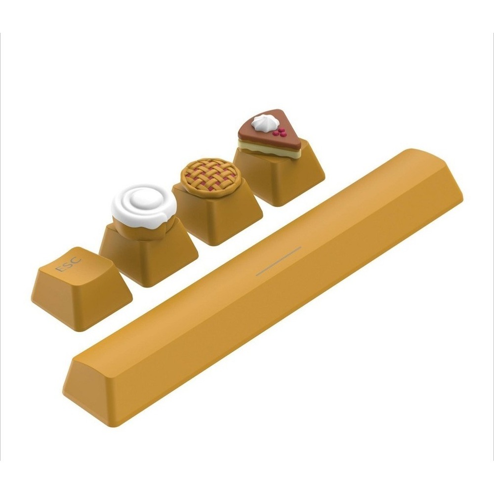 North Figural Key Cap 5 Pack-Keyboard Keycap-Dessert Pie Cinnamon Roll-New!